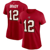 Tom Brady Tampa Bay Buccaneers Women's Name & Number T-Shirt - Red for sale