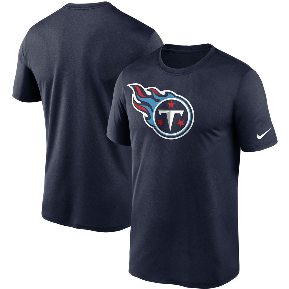 Tennessee Titans Logo Essential Legend Performance T-Shirt - Navy for sale