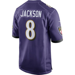 Lamar Jackson Baltimore Ravens Game Jersey - Purple on sale