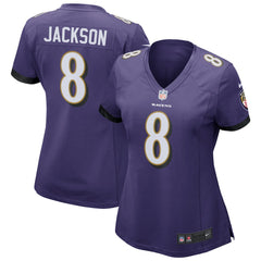 Lamar Jackson Baltimore Ravens Women's Game Jersey - Purple on sale