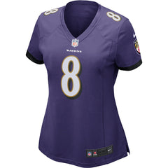 Lamar Jackson Baltimore Ravens Women's Game Jersey - Purple on sale