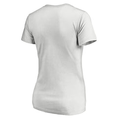 Minnesota Twins Women's Floral Arched Logo V-Neck T-Shirt White