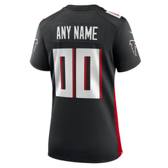 Atlanta Falcons Women's Custom Game Jersey - Black on sale