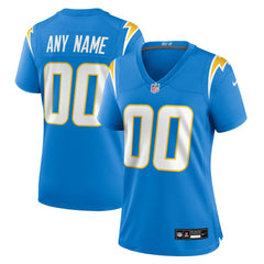 Los Angeles Chargers Women's Custom Game Jersey - Powder Blue on sale