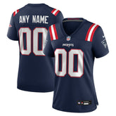 New England Patriots Women's Custom Game Jersey - Navy discount