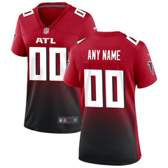 Atlanta Falcons Women's Alternate Custom Game Jersey - Red sale