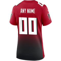 Atlanta Falcons Women's Alternate Custom Game Jersey - Red sale