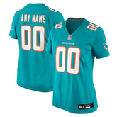 Miami Dolphins Women's Custom Game Jersey - Aqua outlet