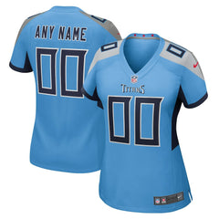 Tennessee Titans Women's Alternate Custom Game Jersey - Light Blue outlet