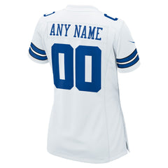 Dallas Cowboys Women's Custom Game Jersey - White outlet