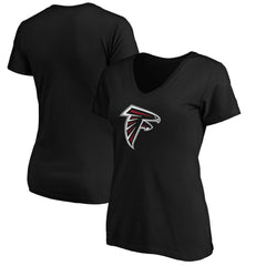 Atlanta Falcons Women's Primary Logo V-Neck T-Shirt - Black outlet