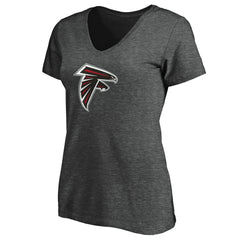 Atlanta Falcons Women's Primary Logo V-Neck T-Shirt - Heather Gray for sale