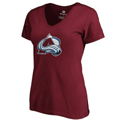 Nathan MacKinnon Colorado Avalanche Women's Playmaker V-Neck T-Shirt - Garnet T-shirts