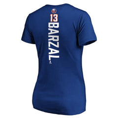 Mathew Barzal New York Islanders Women's Playmaker V-Neck T-Shirt - Royal T-shirts