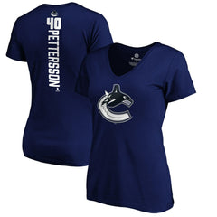 Elias Pettersson Vancouver Canucks Women's Playmaker V-Neck T-Shirt - Royal T-shirts