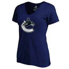 Elias Pettersson Vancouver Canucks Women's Playmaker V-Neck T-Shirt - Royal T-shirts