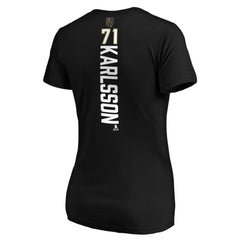 William Karlsson Vegas Golden Knights Women's Playmaker V-Neck T-Shirt - Black T-shirts