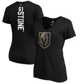 Mark Stone Vegas Golden Knights Women's Playmaker V-Neck T-Shirt - Black T-shirts