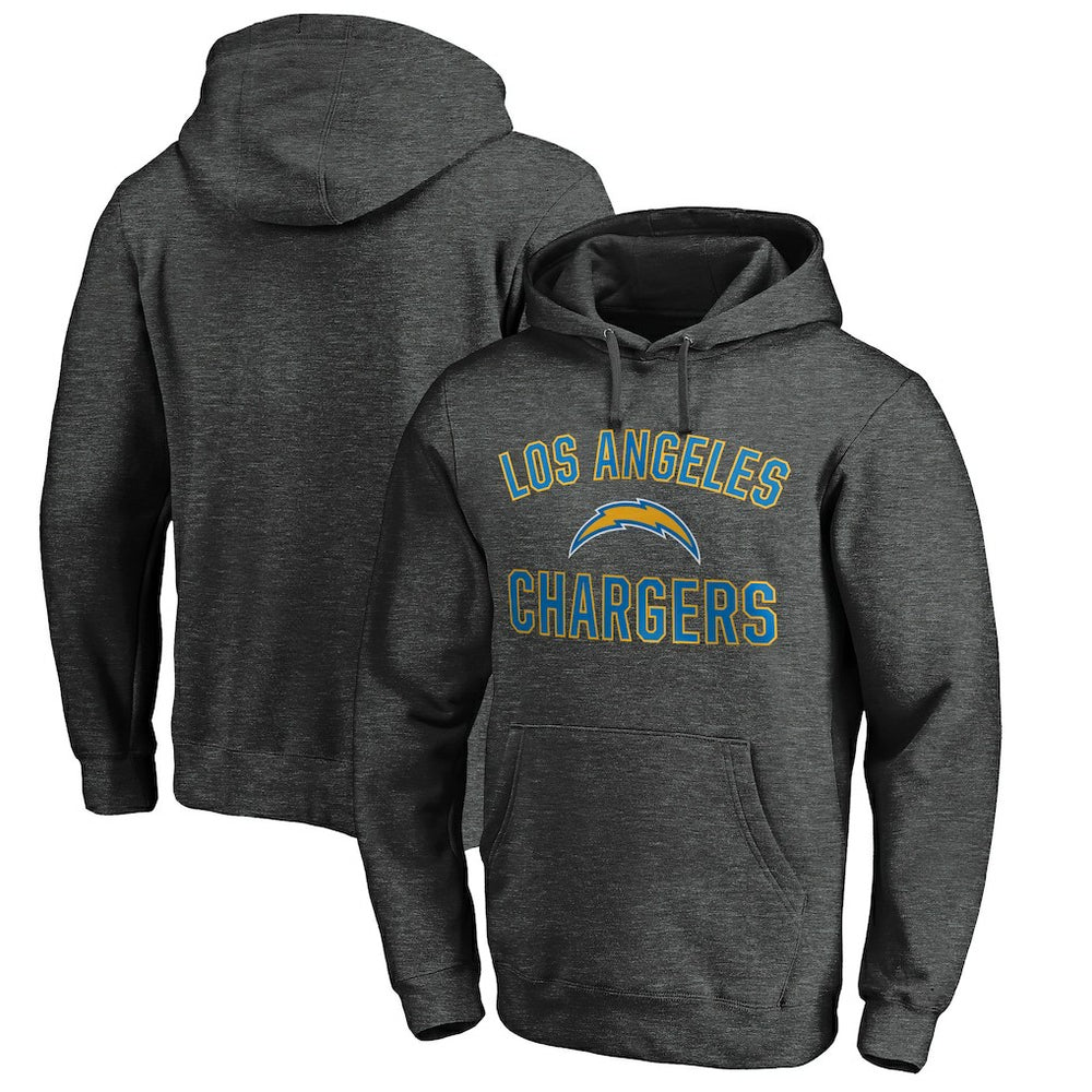 Los Angeles Chargers Victory Arch Pullover Hoodie - Heather Gray sale