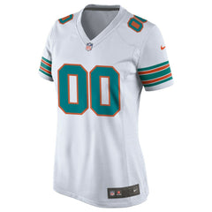 Miami Dolphins Women's Alternate Custom Game Jersey - White outlet