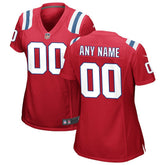 New England Patriots Women's Alternate Custom Jersey - Red discount