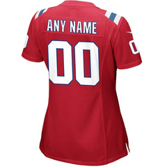 New England Patriots Women's Alternate Custom Jersey - Red discount