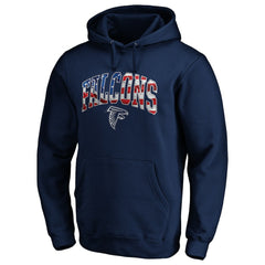 Atlanta Falcons Banner Wave Fitted Pullover Hoodie - Navy online