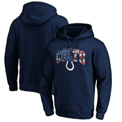 Indianapolis Colts Banner Wave Fitted Pullover Hoodie - Navy on sale
