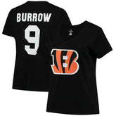 Joe Burrow Cincinnati Bengals Women's Plus Size Name & Number V-Neck T-Shirt - Black sale