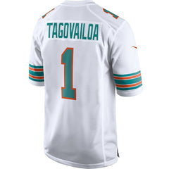 Tua Tagovailoa Miami Dolphins 2nd Alternate Game Jersey - White for sale