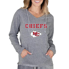 Kansas City Chiefs Concepts Sport Women's Mainstream Tri-Blend Raglan Hoodie V-Neck Top - Gray sale