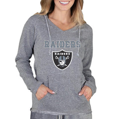 Las Vegas Raiders Concepts Sport Women's Mainstream Tri-Blend Raglan Hoodie V-Neck Top - Gray cheap