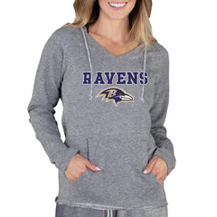 Baltimore Ravens Concepts Sport Women's Mainstream Tri-Blend Raglan Hoodie V-Neck Top - Gray cheap
