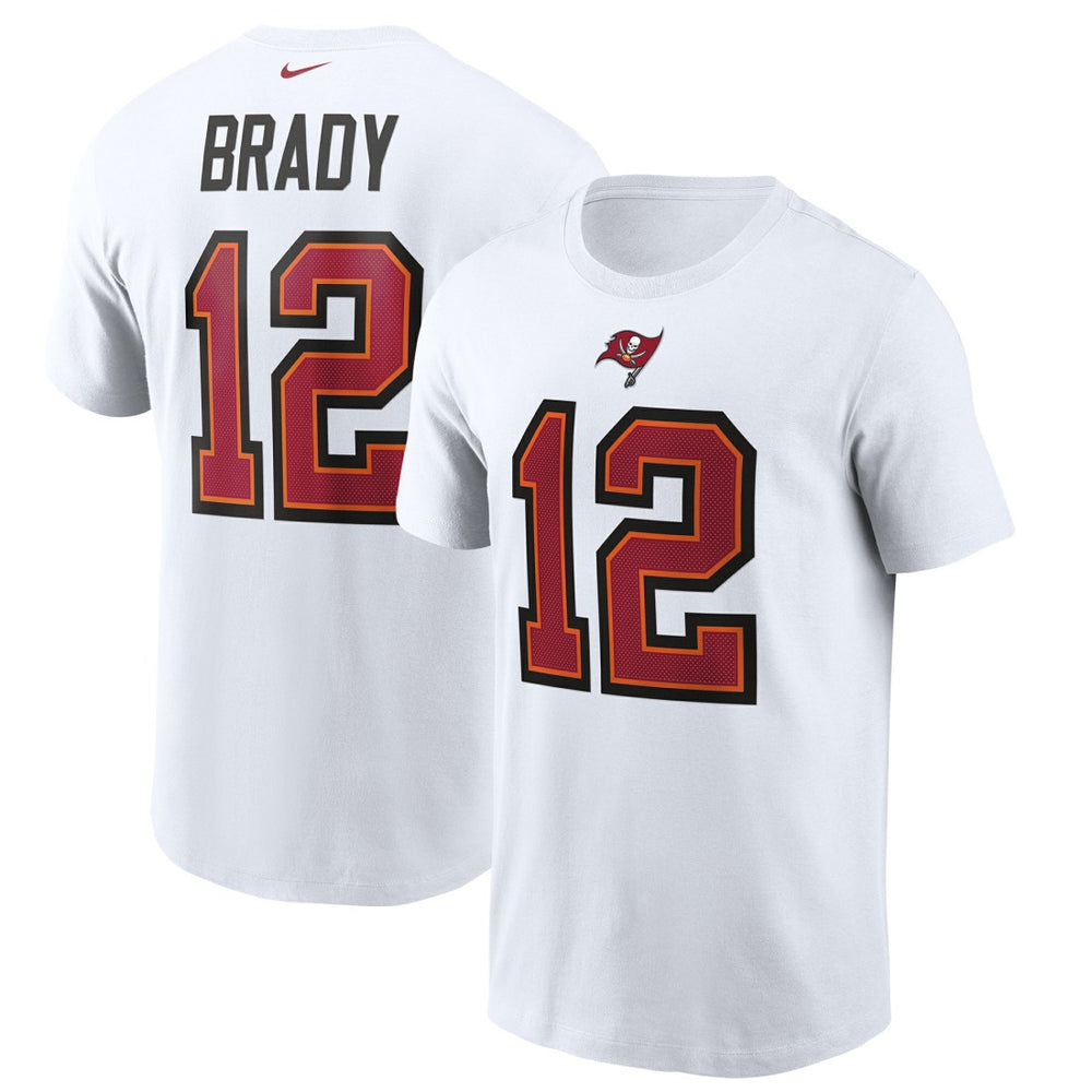 Tom Brady Tampa Bay Buccaneers Name & Number T-Shirt - White online