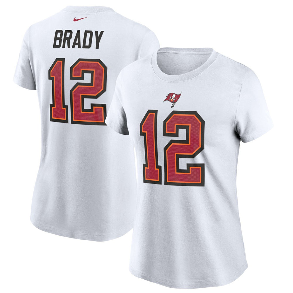 Tom Brady Tampa Bay Buccaneers Women's Name & Number T-Shirt - White cheap