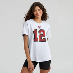 Tom Brady Tampa Bay Buccaneers Women's Name & Number T-Shirt - White cheap