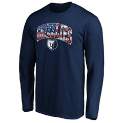 Memphis Grizzlies Banner Wave Long Sleeve T-Shirt - Navy online