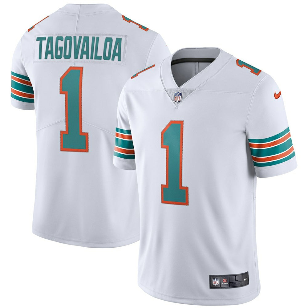 Tua Tagovailoa Miami Dolphins 2nd Alternate Vapor Limited Jersey - White discount
