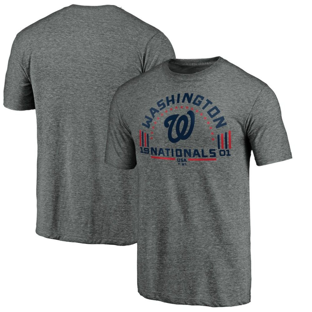 Washington Nationals Team Freedom Tri-Blend T-Shirt Gray
