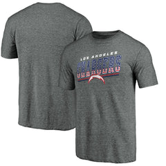 Los Angeles Chargers Team Freedom Tri-Blend T-Shirt - Gray sale