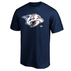 Nashville Predators Banner Wave Logo T-Shirt - Navy T-shirts
