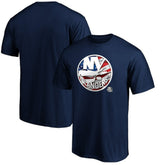 New York Islanders Banner Wave Logo T-Shirt - Navy T-shirts