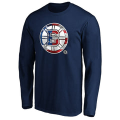 Boston Bruins Banner Wave Logo Long Sleeve T-Shirt - Navy T-shirts