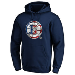 Boston Bruins Banner Wave Logo Pullover Hoodie - Navy Hoodies