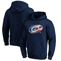 Carolina Hurricanes Banner Wave Logo Pullover Hoodie - Navy Hoodies