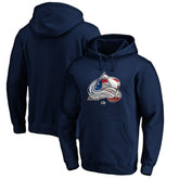 Colorado Avalanche Banner Wave Logo Pullover Hoodie - Navy Hoodies