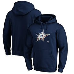 Dallas Stars Banner Wave Logo Pullover Hoodie - Navy Hoodies