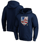 Los Angeles Kings Banner Wave Logo Pullover Hoodie - Navy Hoodies