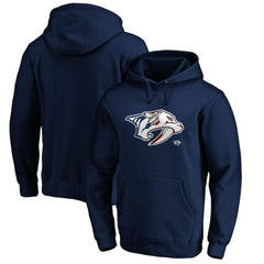 Nashville Predators Banner Wave Logo Pullover Hoodie - Navy Hoodies