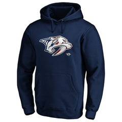 Nashville Predators Banner Wave Logo Pullover Hoodie - Navy Hoodies